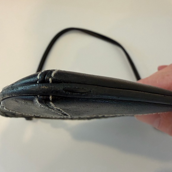 Coach Black and Tan Signature Wristlet - Picture 4 of 5